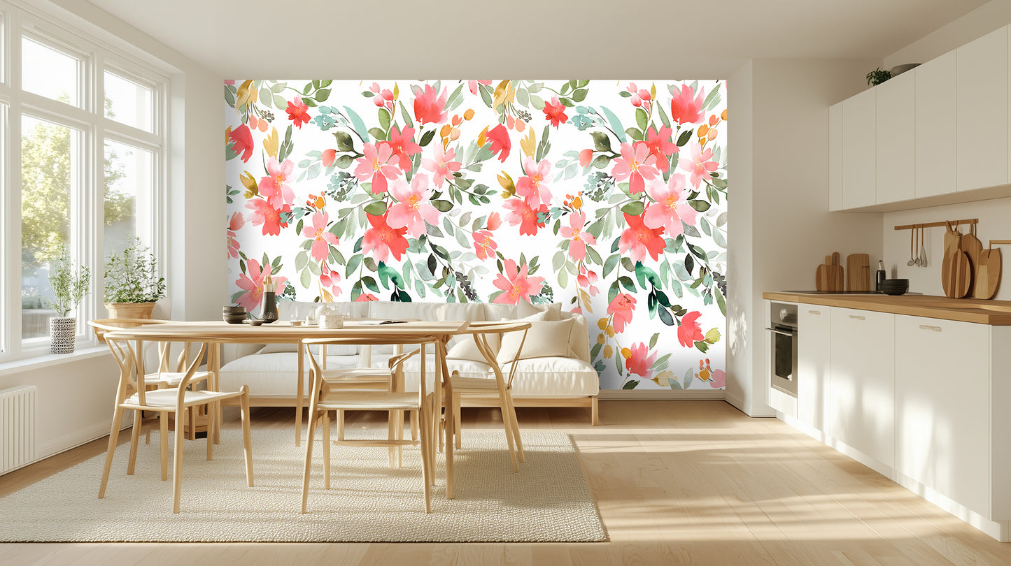 Watercolor Bloom Arch wallpaper - XWALLX