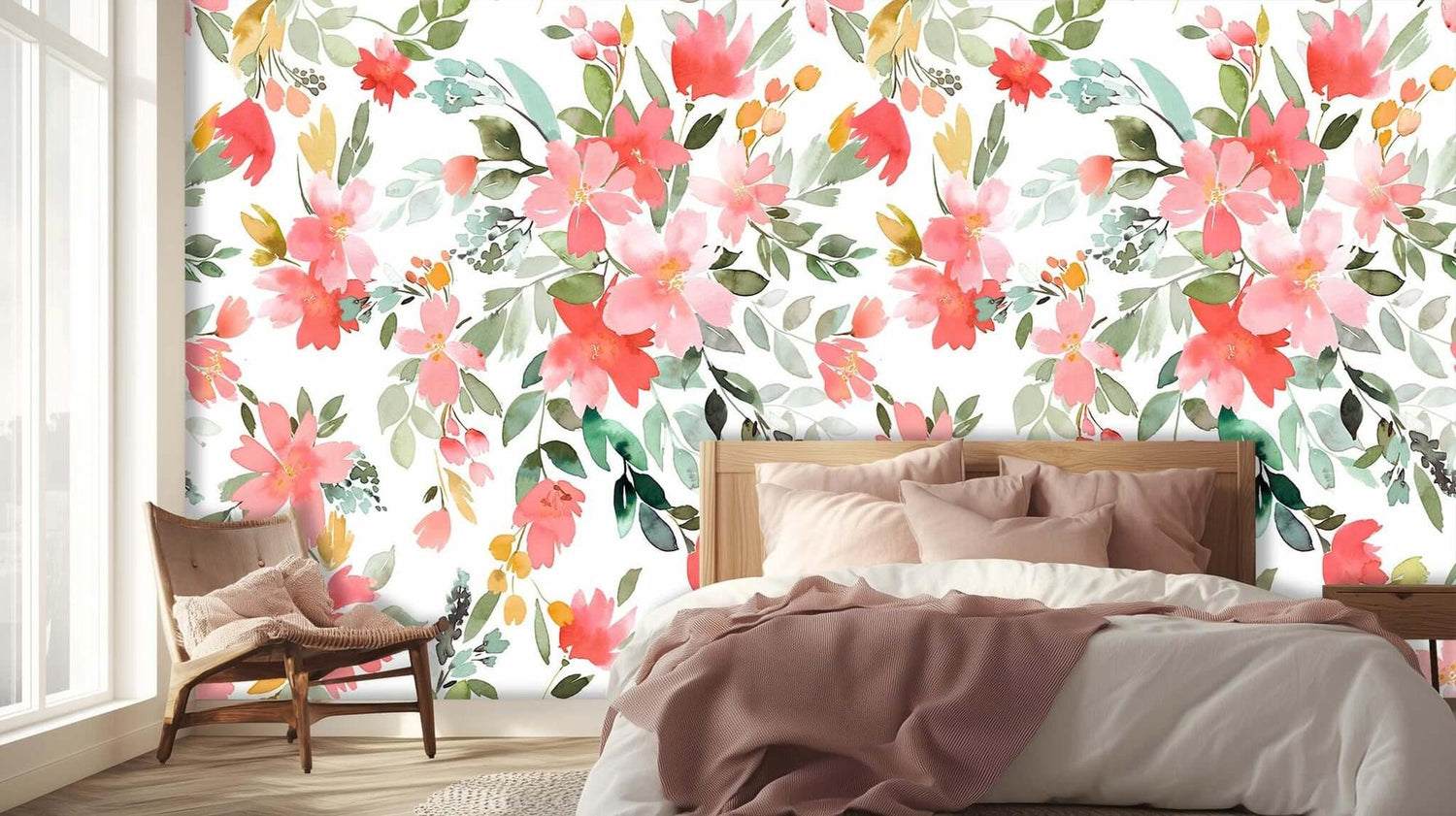 Watercolor Bloom Arch wall art - XWALLX