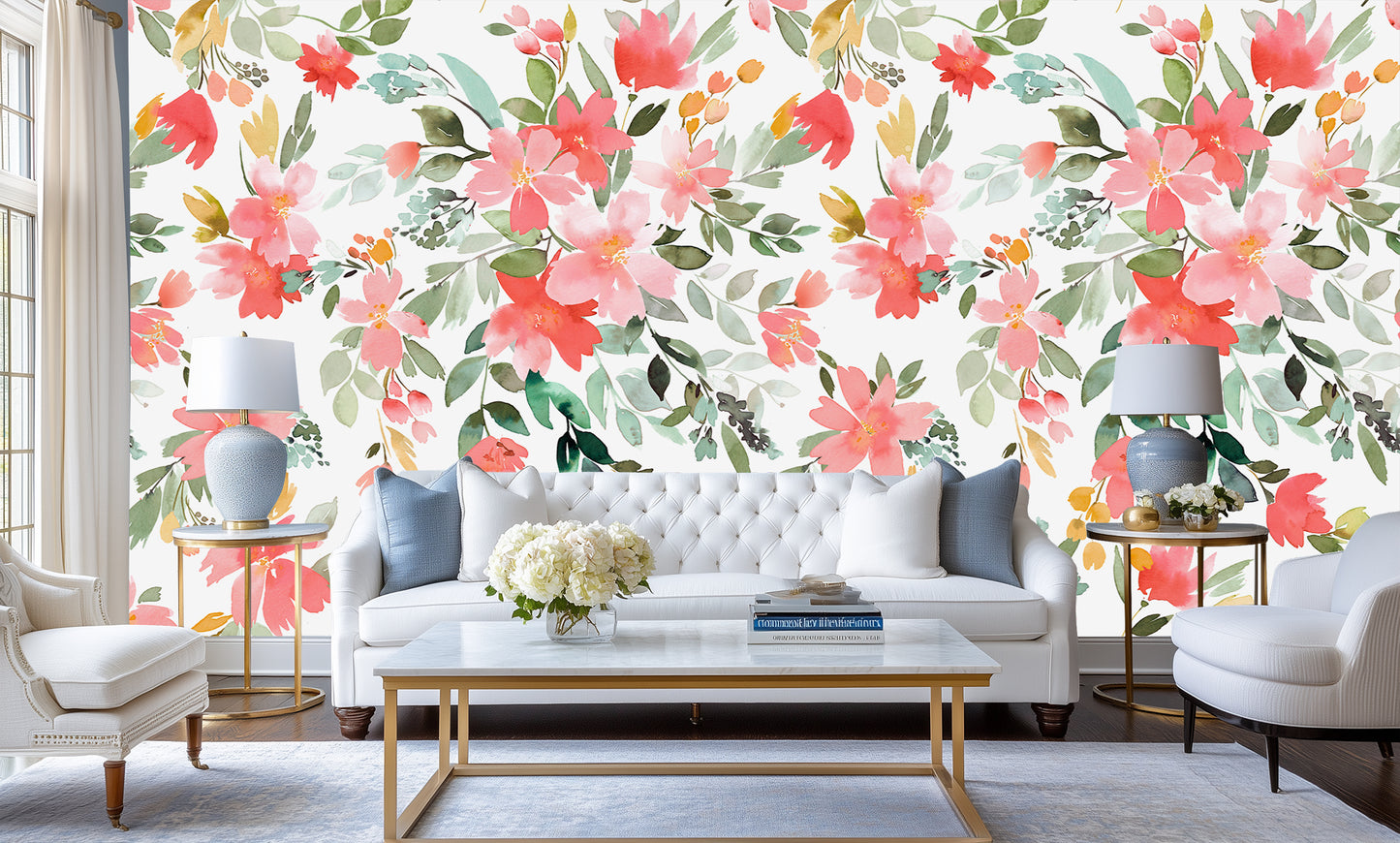 Watercolor Bloom Arch wall decor - XWALLX