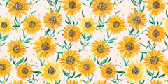 Golden Sunflower Bloom Wall Mural