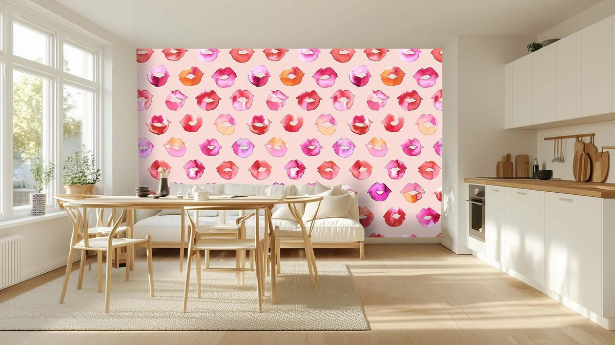 Watercolor Kiss Lips wallpaper - XWALLX