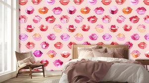 Watercolor Kiss Lips wall art - XWALLX