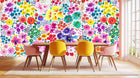 Vibrant Floral Explosion wall mural Mural wallpaper mural - XWALLX