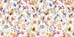 Whimsical Floral Watercolor Wall Mural