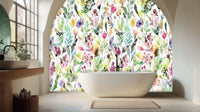 Vibrant Floral Watercolor wall mural - XWALLX