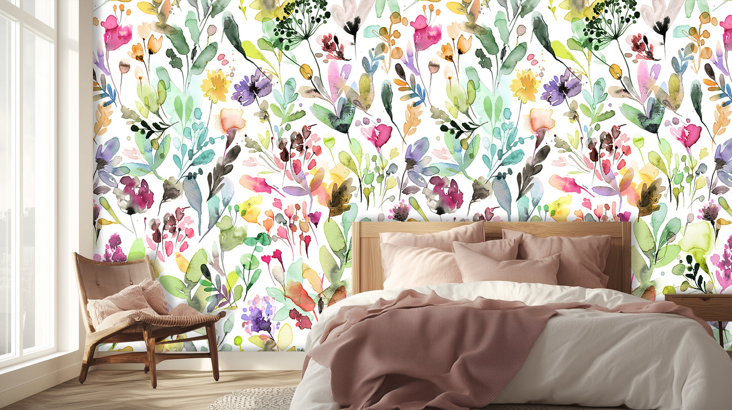 Vibrant Floral Watercolor wall art - XWALLX