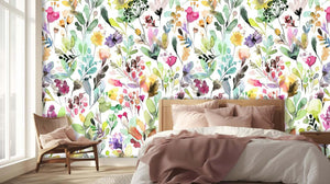 Vibrant Floral Watercolor wall art - XWALLX