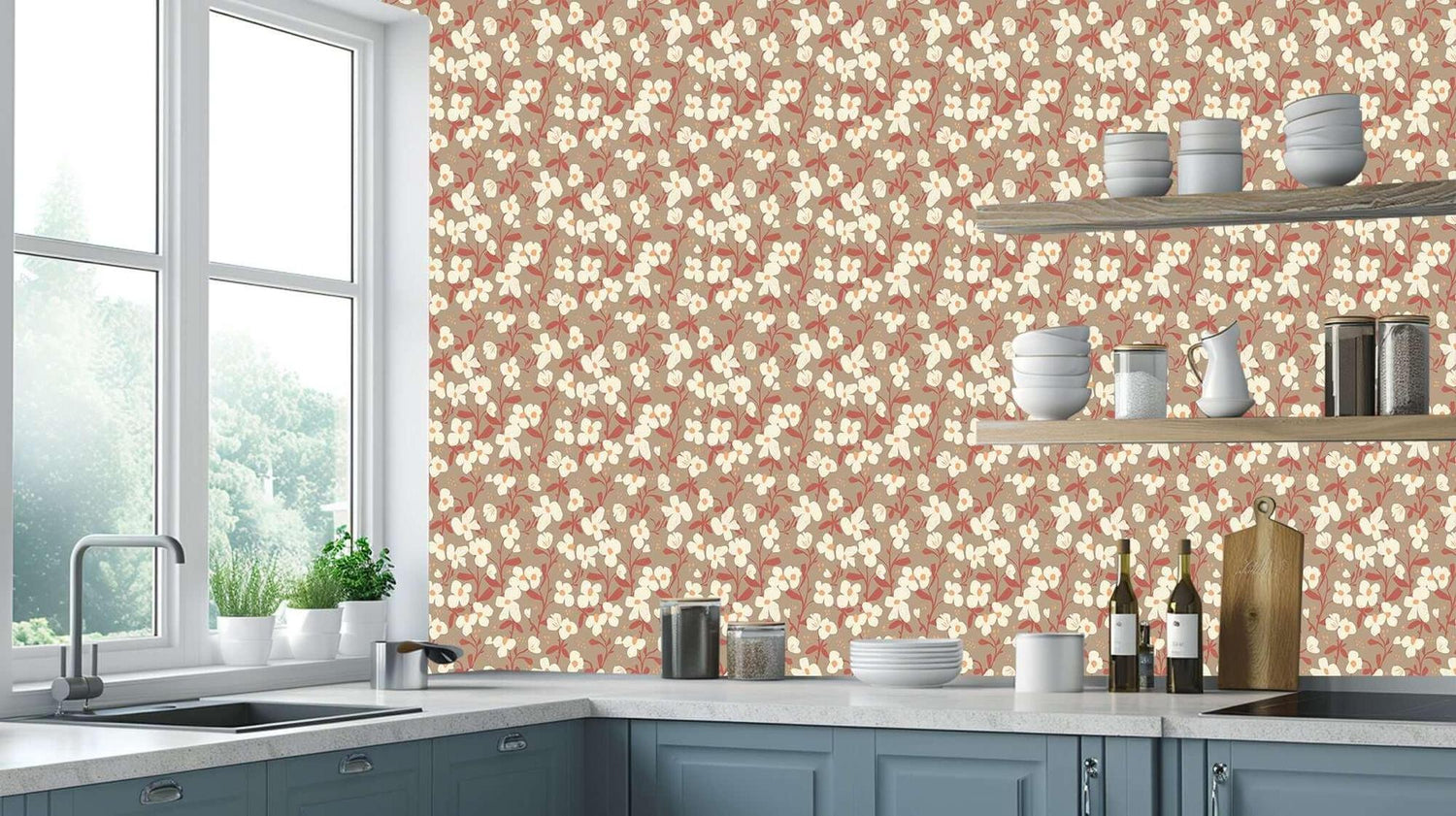 Whispering Bloom Floral wall decor - XWALLX