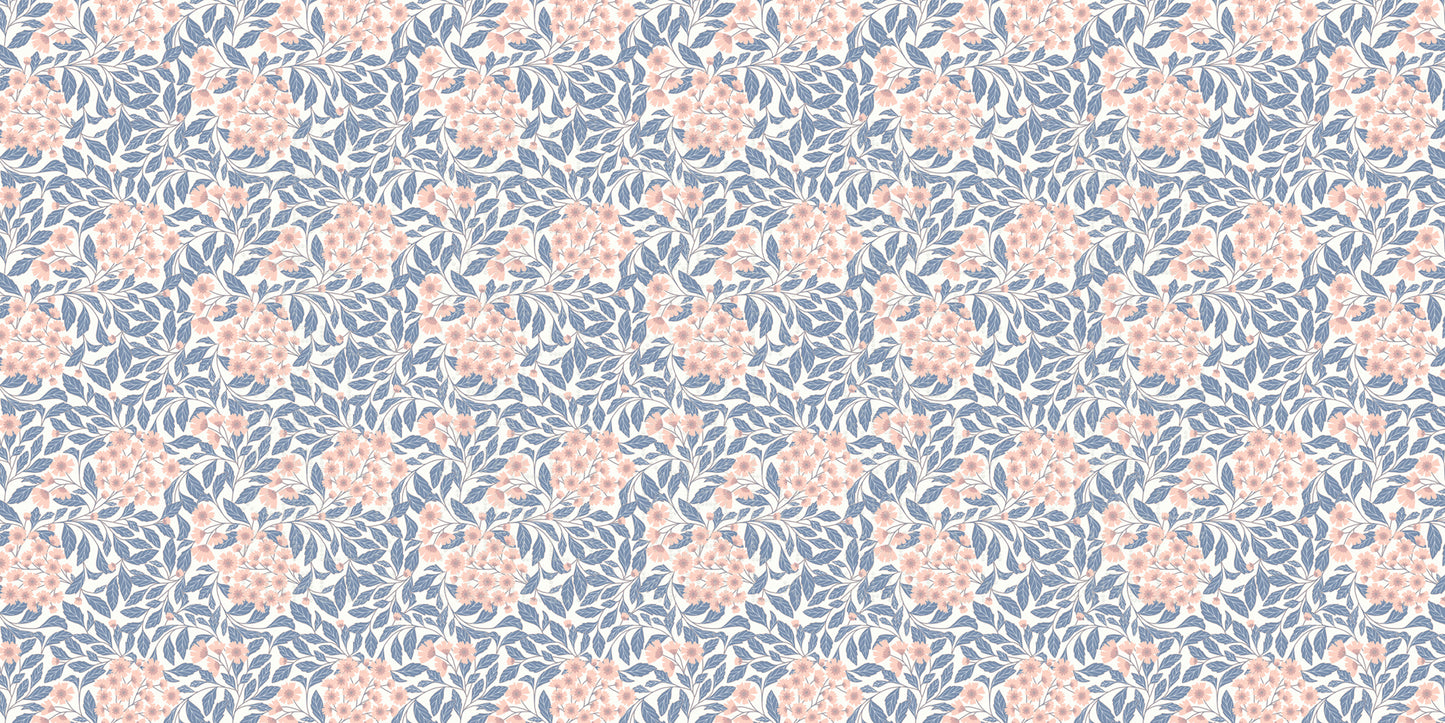 Dusty Pink Blossom Weave wall mural - XWALLX