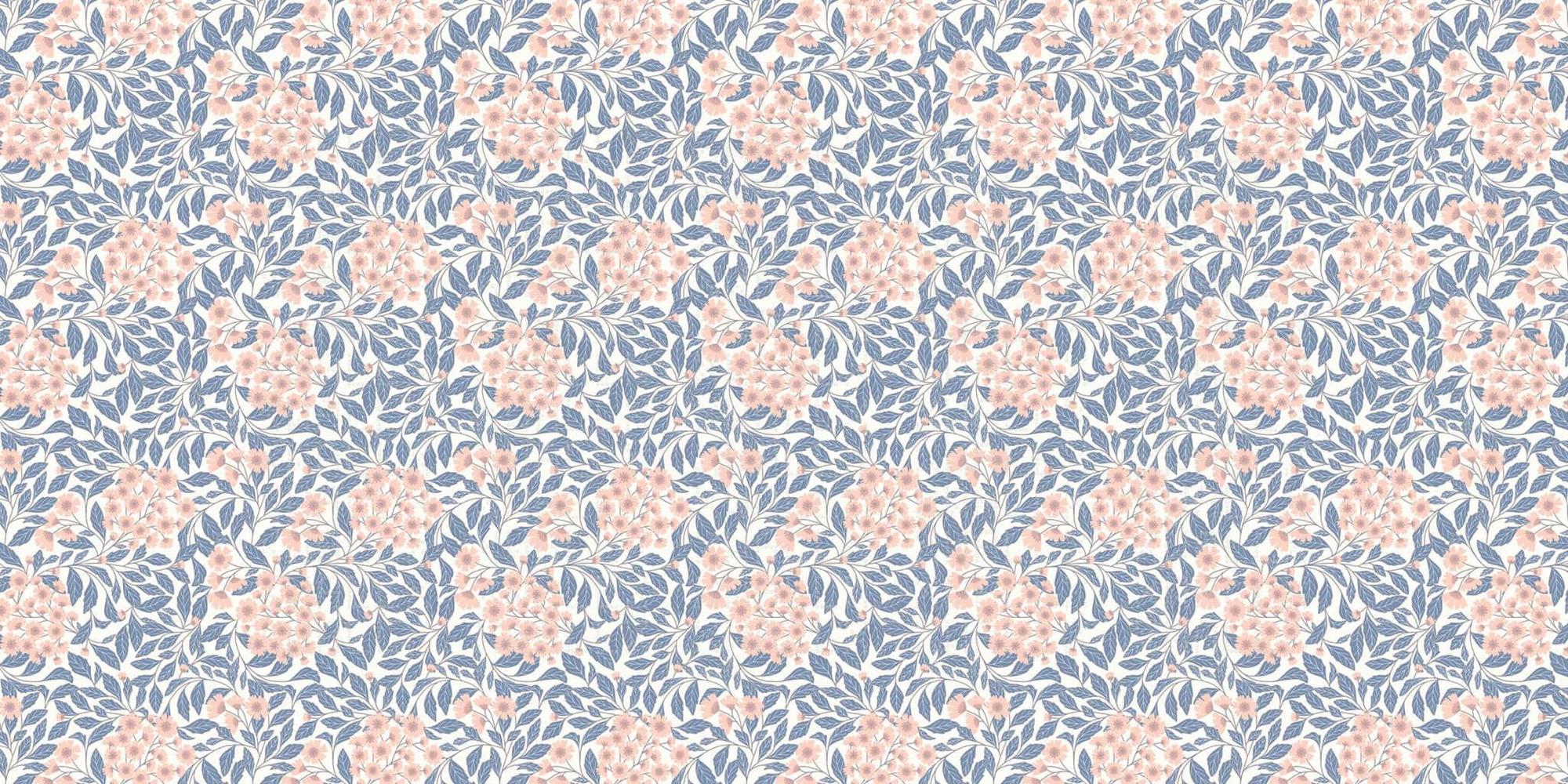 Dusty Pink Blossom Weave Wallpaper Mural