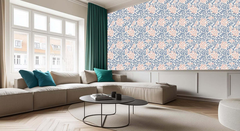 Dusty Pink Blossom Weave wallcovering - XWALLX