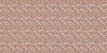 Terracotta Bloom Silhouette wall mural - XWALLX