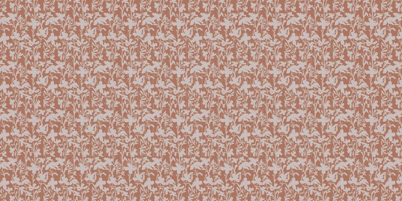 Terracotta Bloom Silhouette Duvar posteri - XWALLX