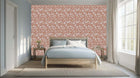 Terracotta Bloom Silhouette duvar kağıdı - XWALLX