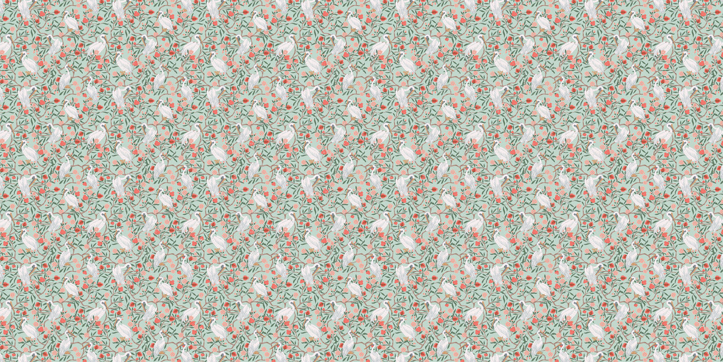 Graceful Egret Botanical wall mural - XWALLX