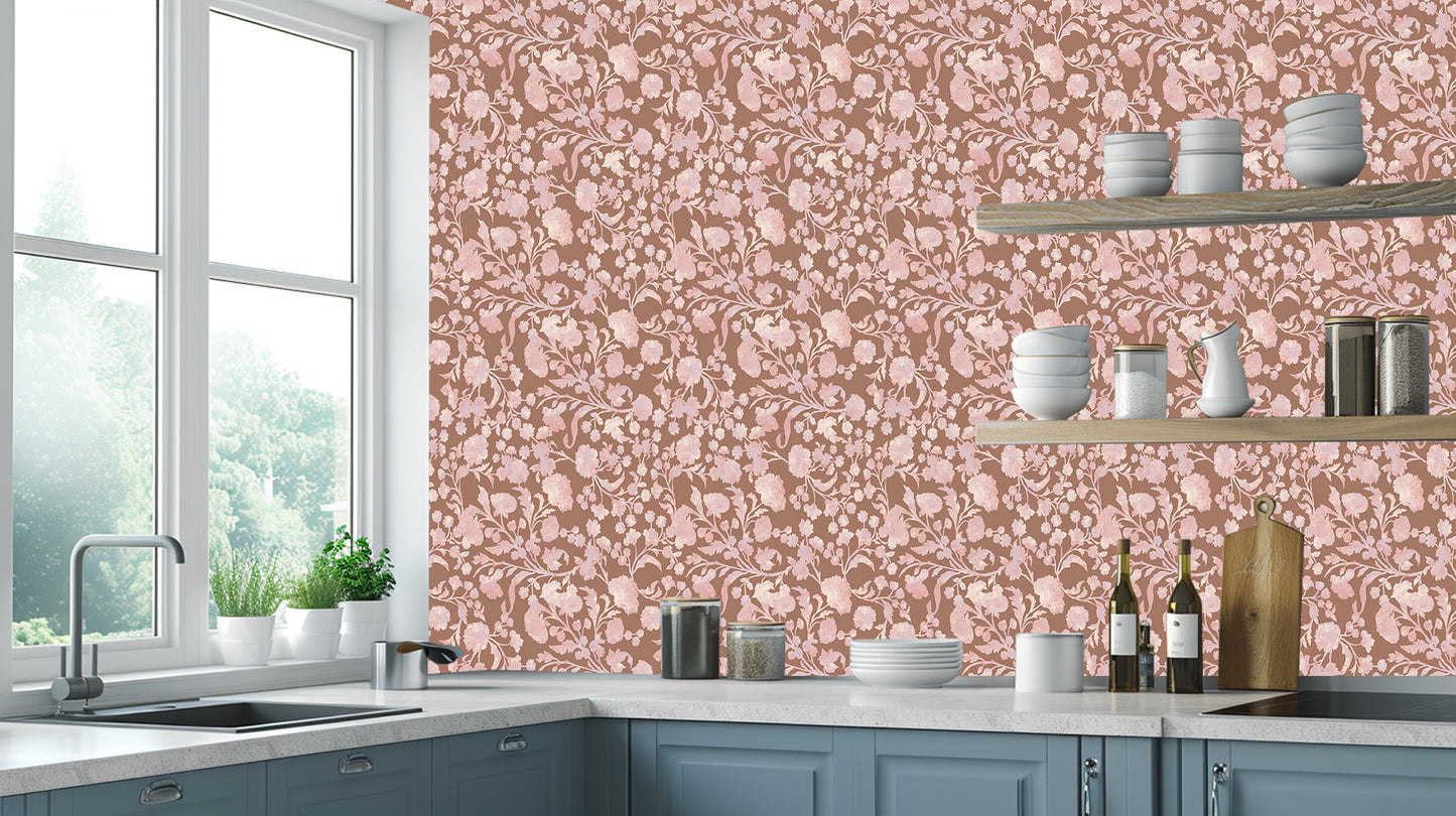 Blush Floral Vine wall decor - XWALLX