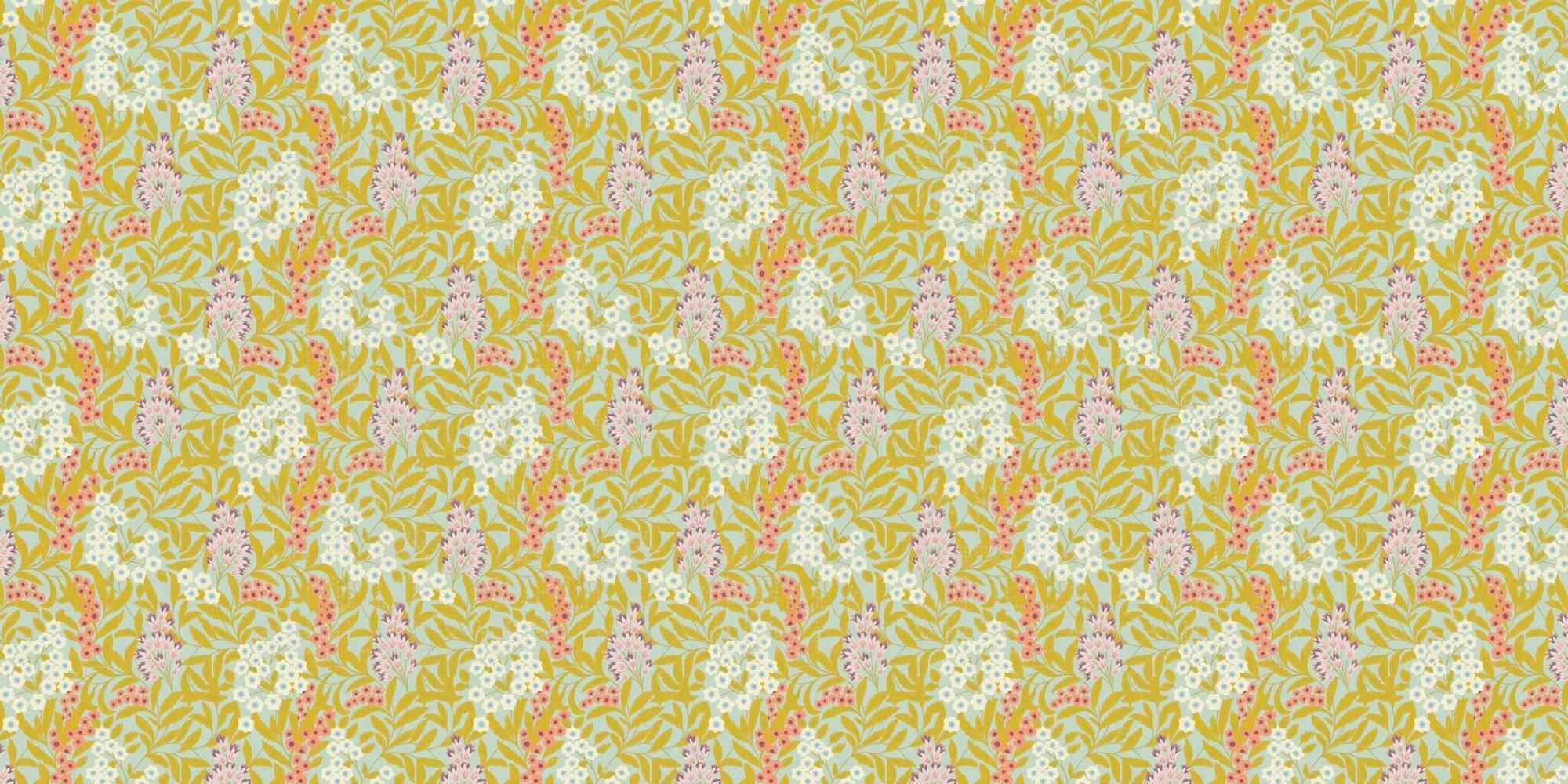 Botanik Rapsodi Floral Poster Duvar Kağıdı