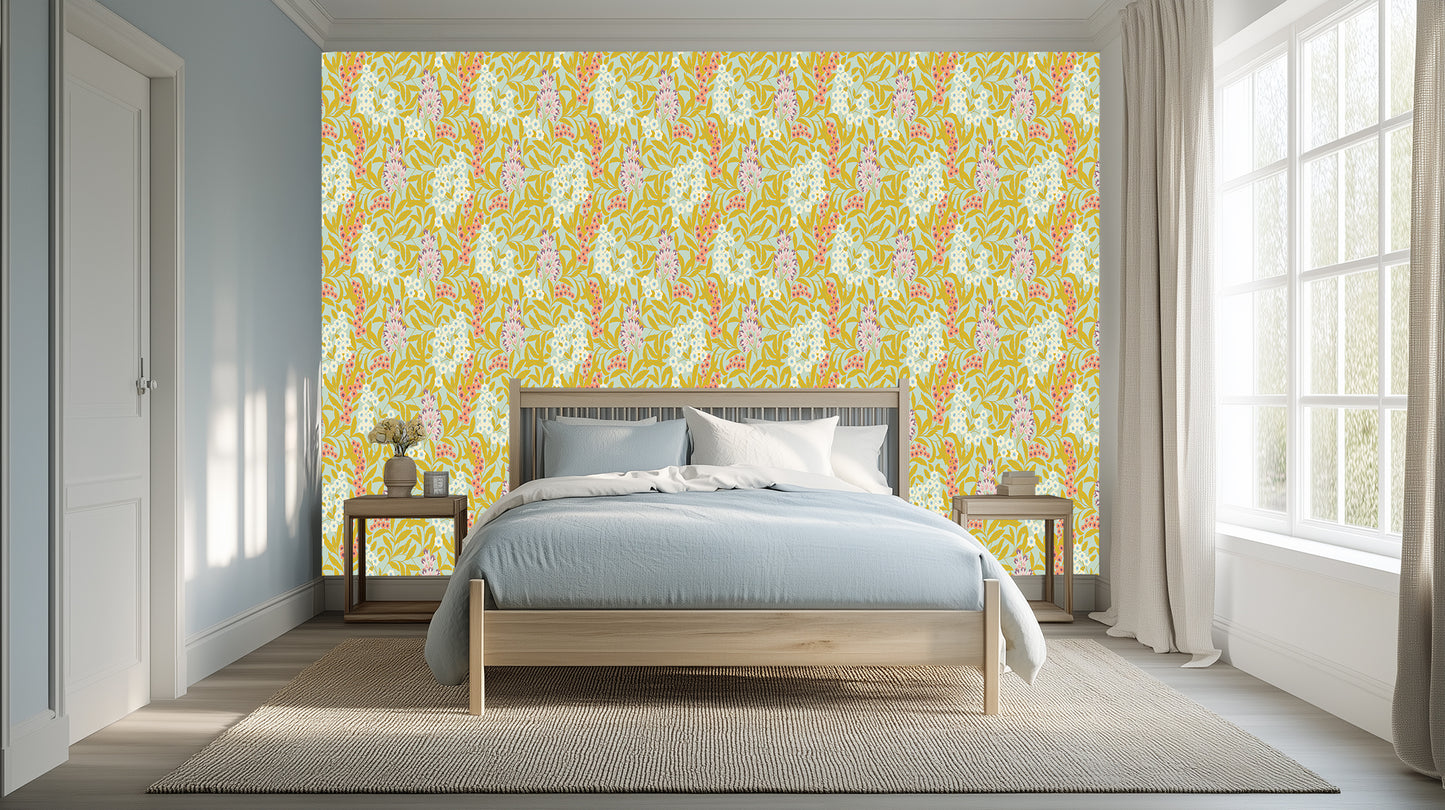 Botanical Rhapsody Floral wallpaper - XWALLX