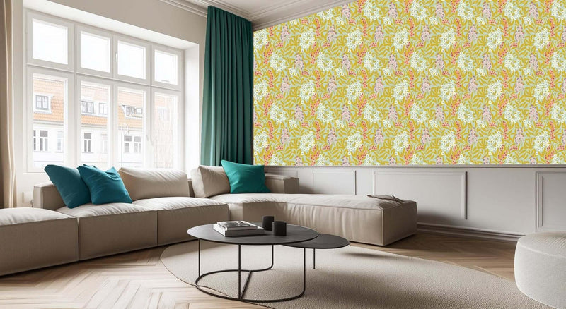 Botanical Rhapsody Floral duvar kaplaması - XWALLX