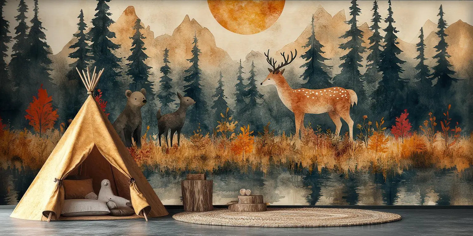 Serene Wooodland Animals wallpaper - XWALLX