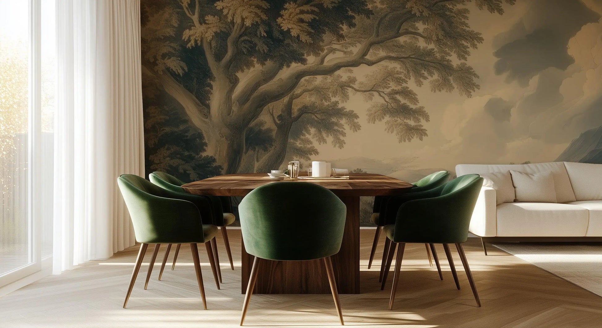 Pastoral wallpaper mural - XWALLX