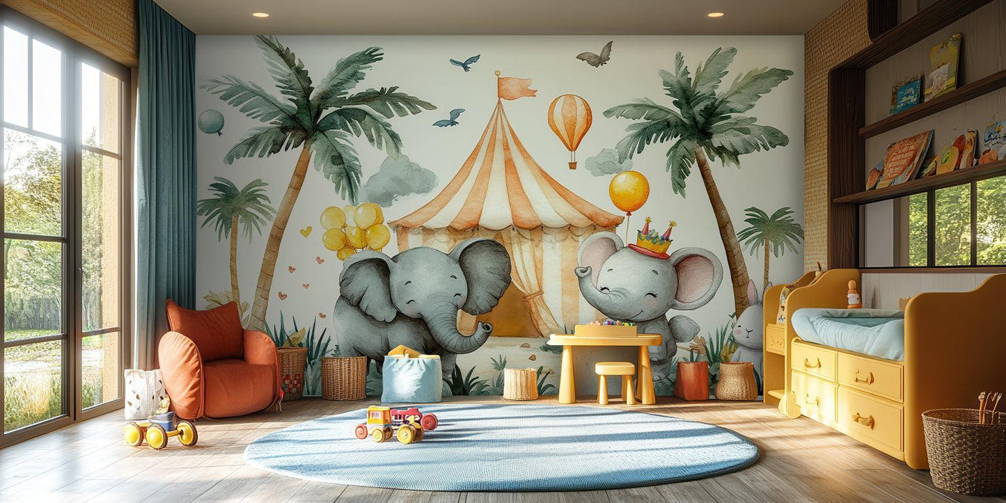 Circus Elephant wallpaper mural - XWALLX