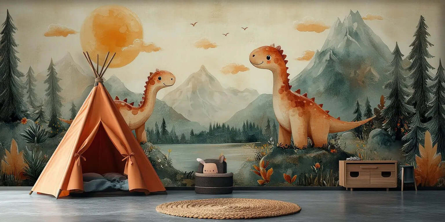 Dinosaur Friends duvar sanatı - XWALLX