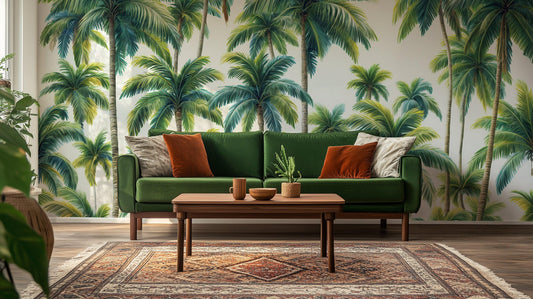 Green Leaves wall mural - XWALLX