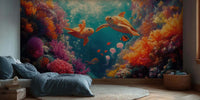 Ocean adventure wallpaper mural for a children’s room wall