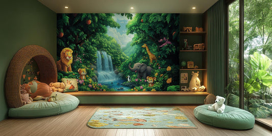 Sweet Jungle Animals wall mural - XWALLX