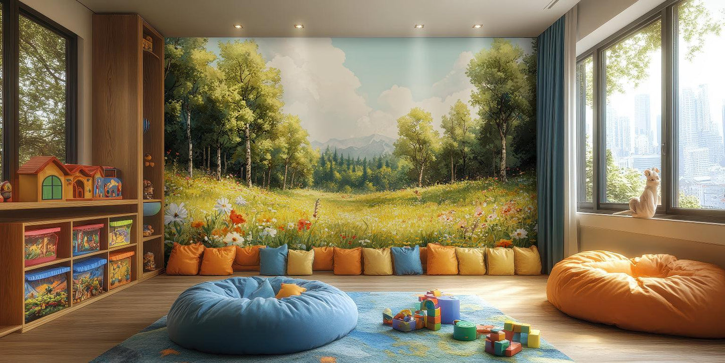 Sunny Meadow wall mural - XWALLX