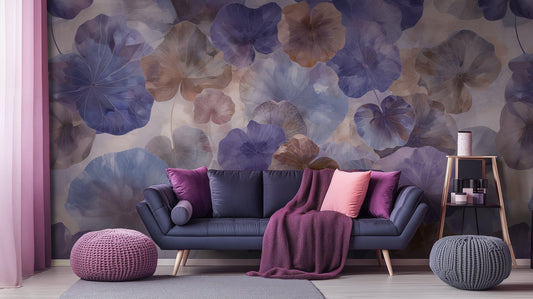 Purple Leaf wall mural - XWALLX