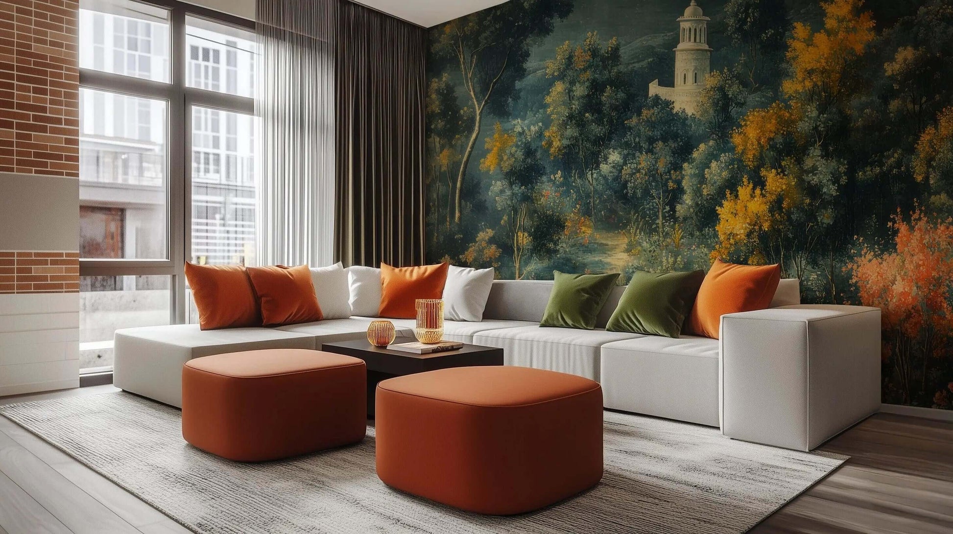 Romantic Landscape wallpaper mural - XWALLX