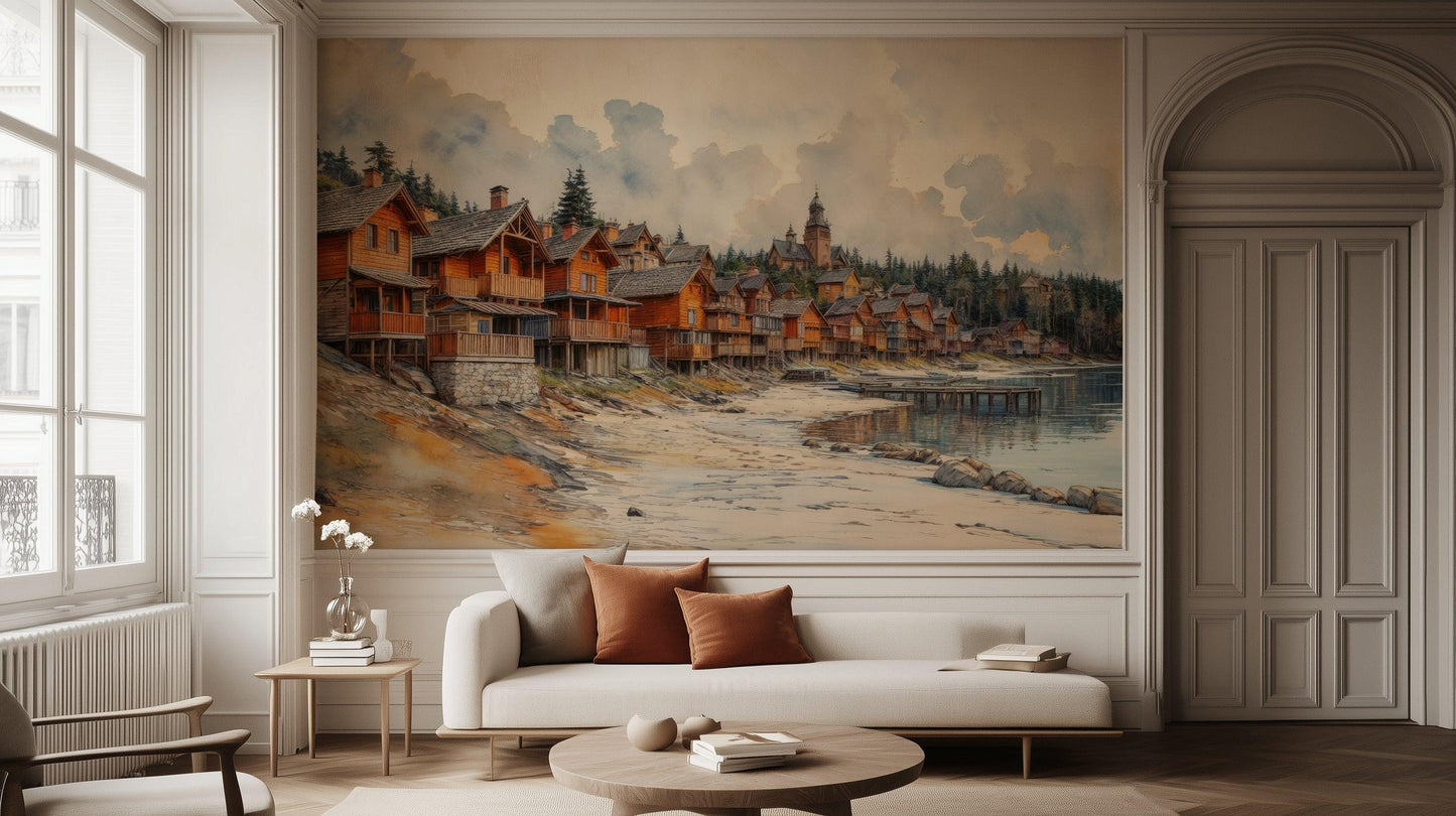 Lakeside Village wall mural - XWALLX