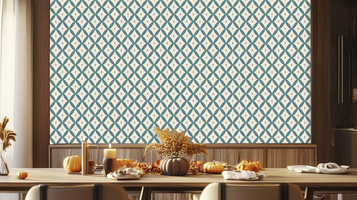 Geometric Starburst wallpaper mural - XWALLX