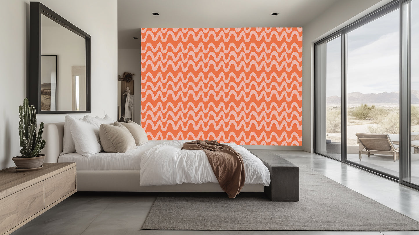 Waves of Warmth Abstract wall mural - XWALLX