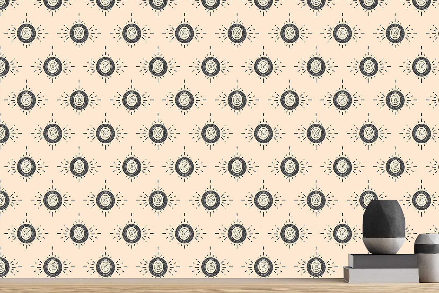 Sunburst Patterned wallpaper mural - XWALLX