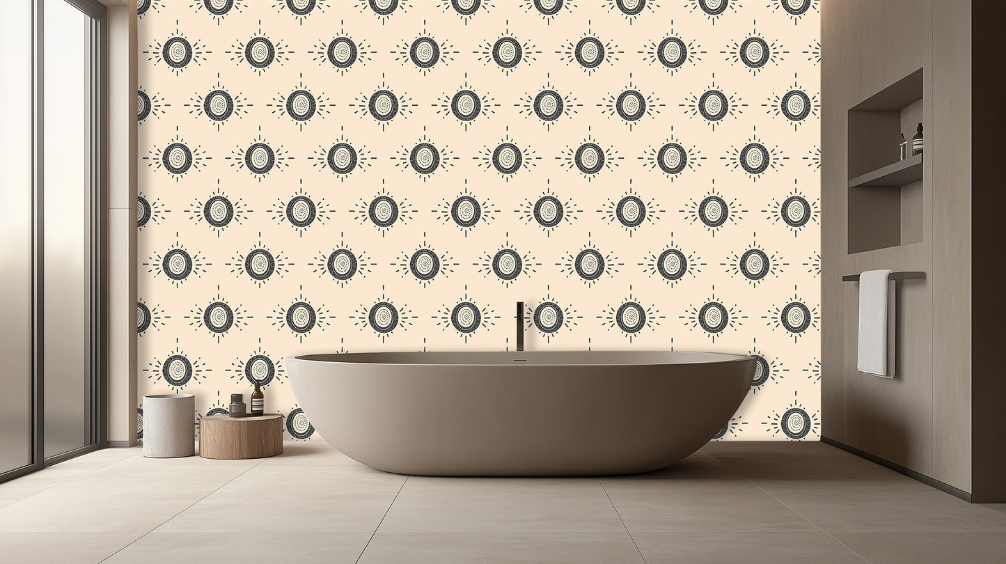 Sunburst Patterned wallpaper - XWALLX
