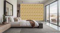Golden Floral Arrangement wallpaper mural - XWALLX