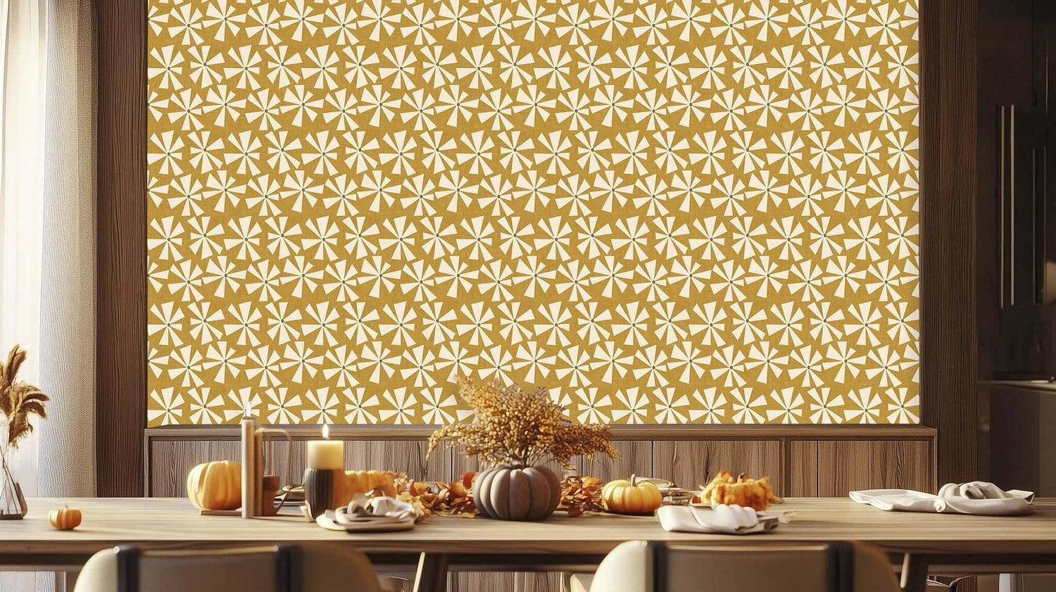 Golden Floral Arrangement wallpaper - XWALLX