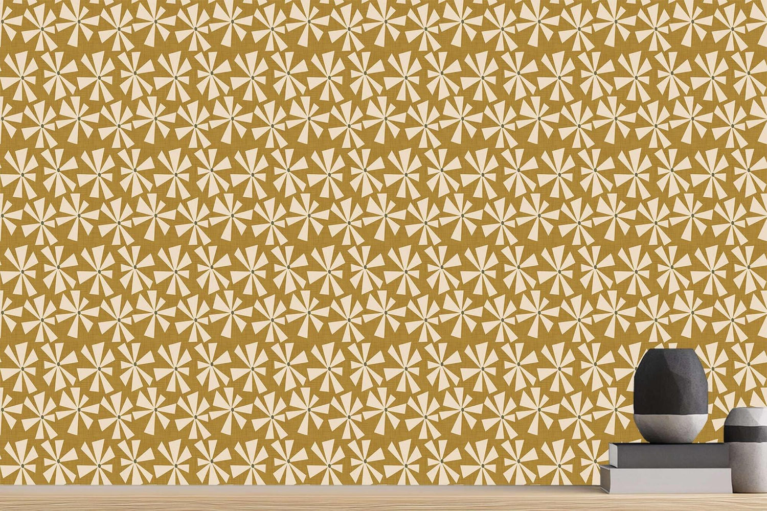 Golden Floral Arrangement wall art - XWALLX