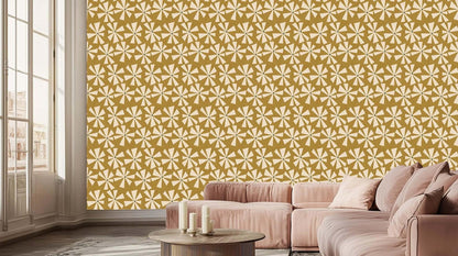 Golden Floral Arrangement wall decor - XWALLX