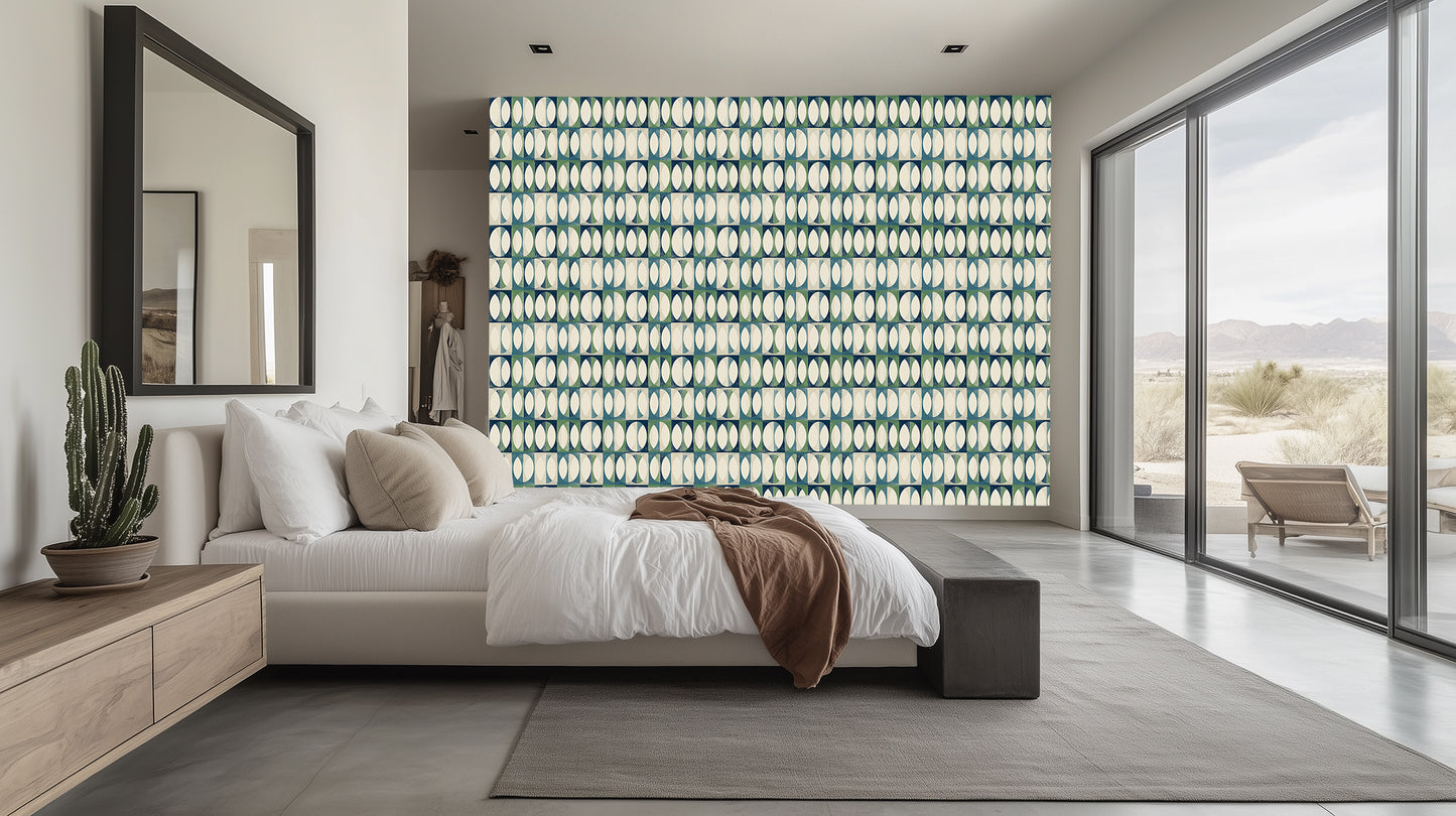 Dynamic Geometric Pattern wallpaper mural - XWALLX