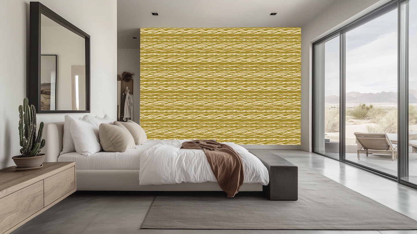 Flowing Wave Pattern wall mural Mural wallpaper mural - XWALLX