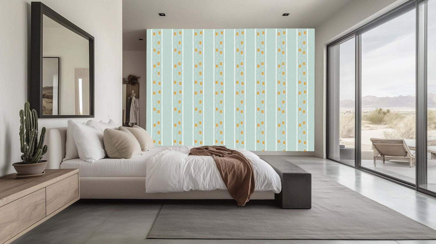 Geometric Abstract Squares wall mural - XWALLX