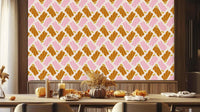 Nature Inspired Leaf Pattern wall mural 