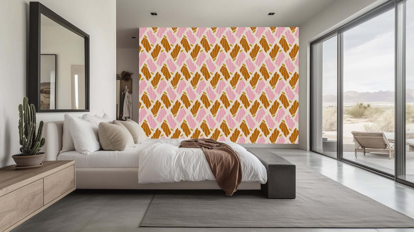 Nature Inspired Leaf Pattern wallpaper mural - XWALLX