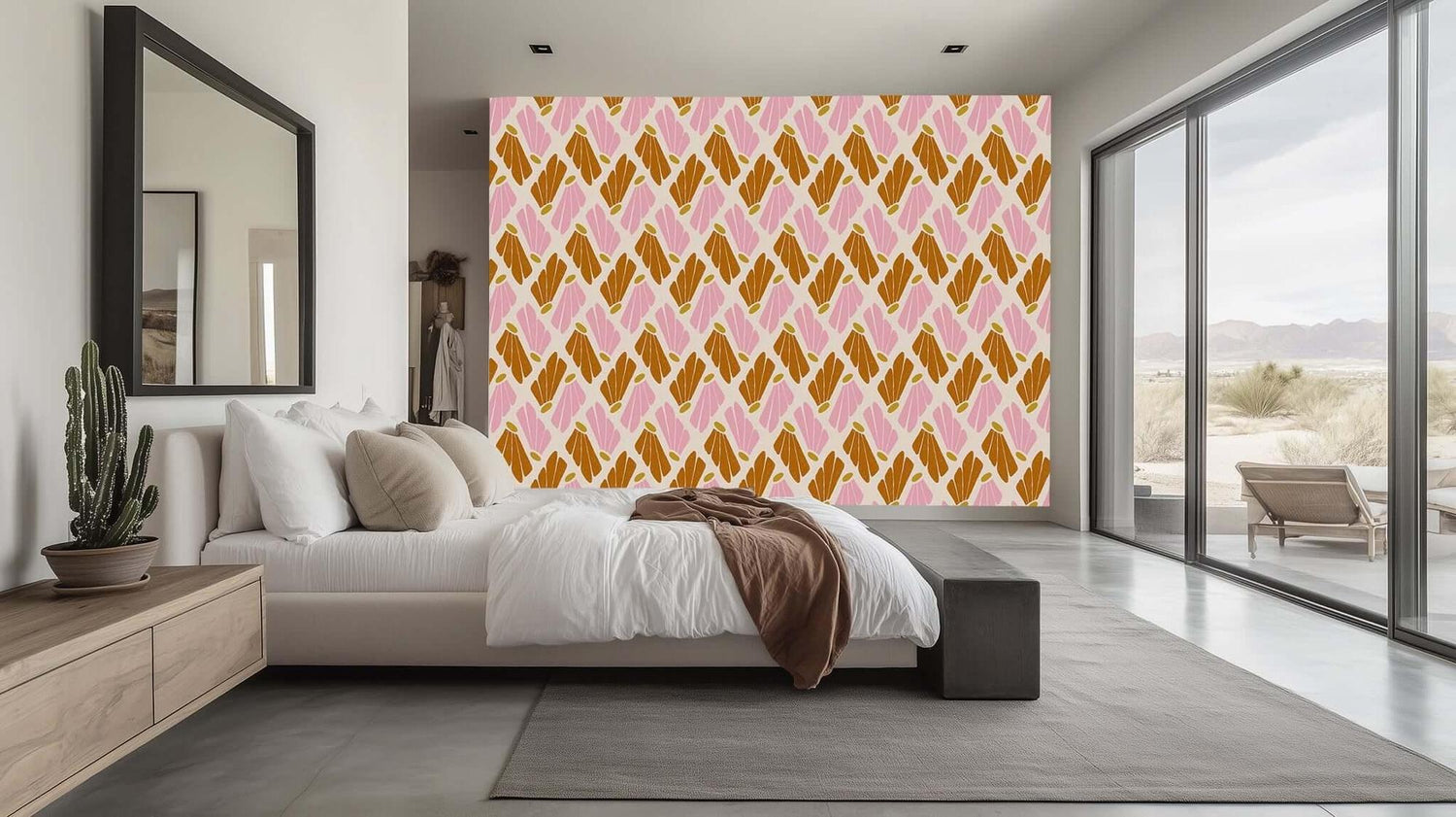 Nature Inspired Leaf Pattern wallpaper mural - XWALLX
