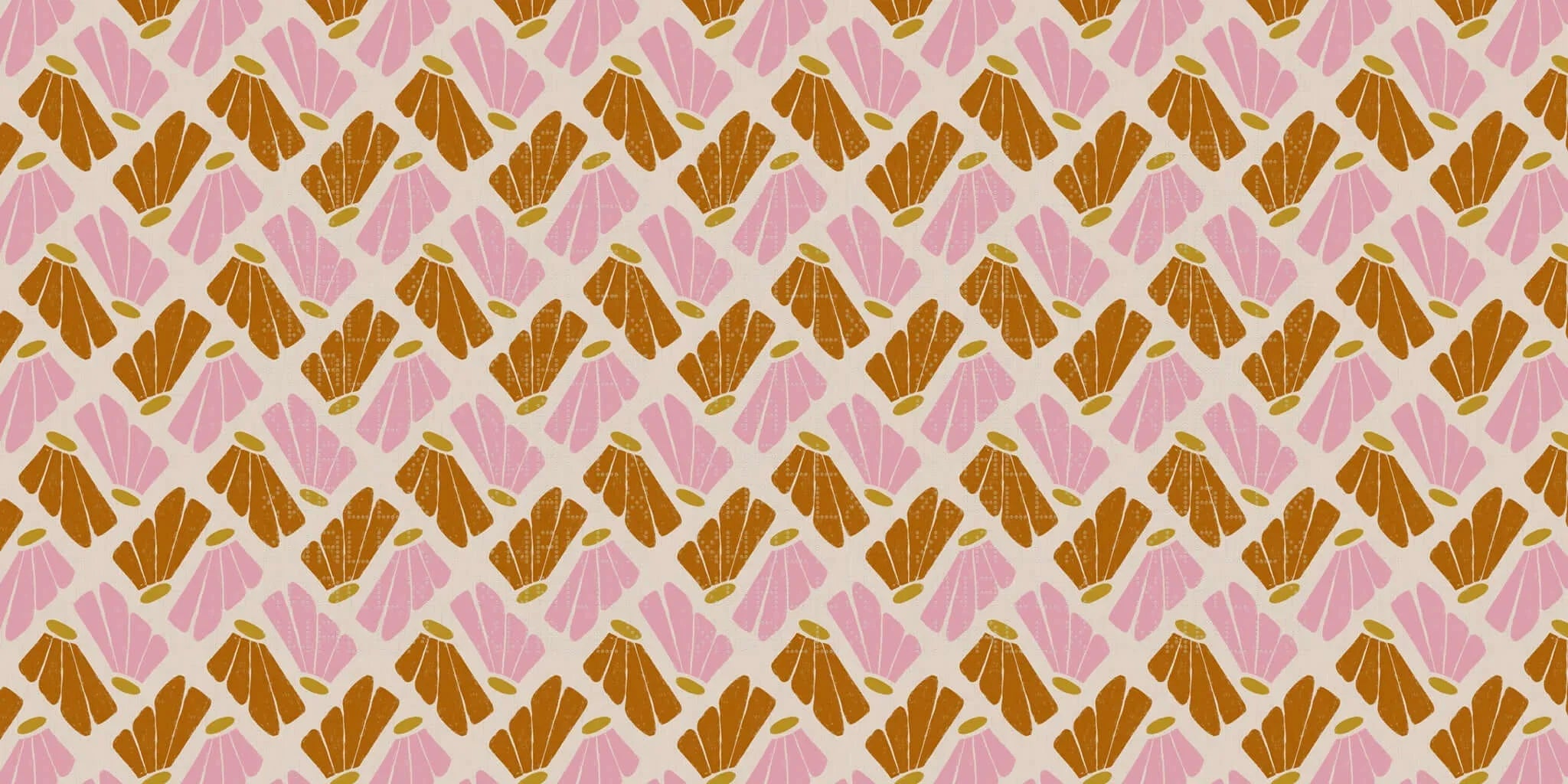 Nature Inspired Leaf Pattern Wall Mural