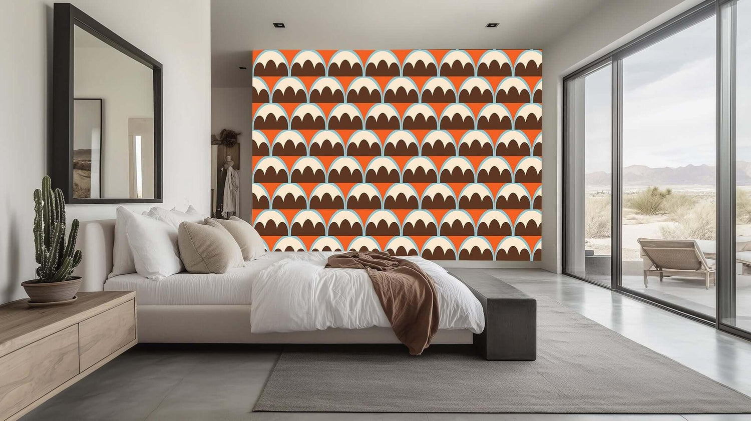 Retro Arches Pattern wallpaper mural - XWALLX